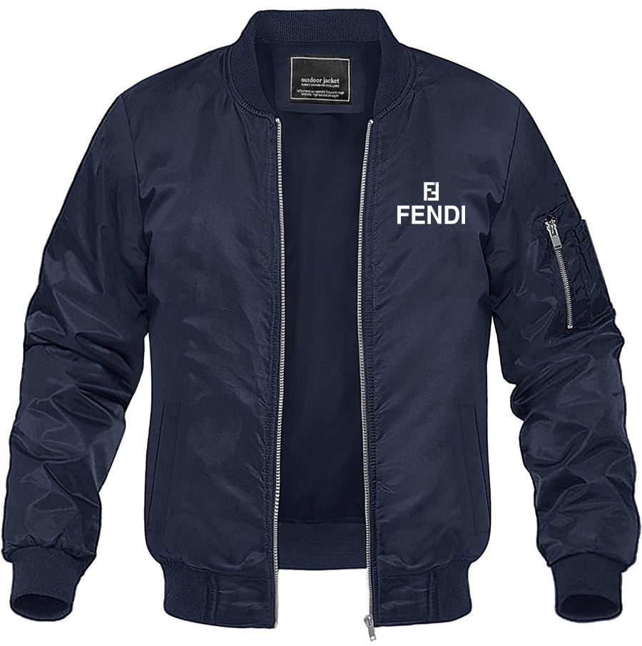 Men's Fendi Lightweight Bomber Jacket Windbreaker Softshell Varsity Jacket Coat