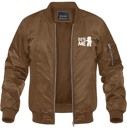 Men's Gingerbread Man Lightweight Bomber Jacket Windbreaker Softshell Varsity Jacket Coat