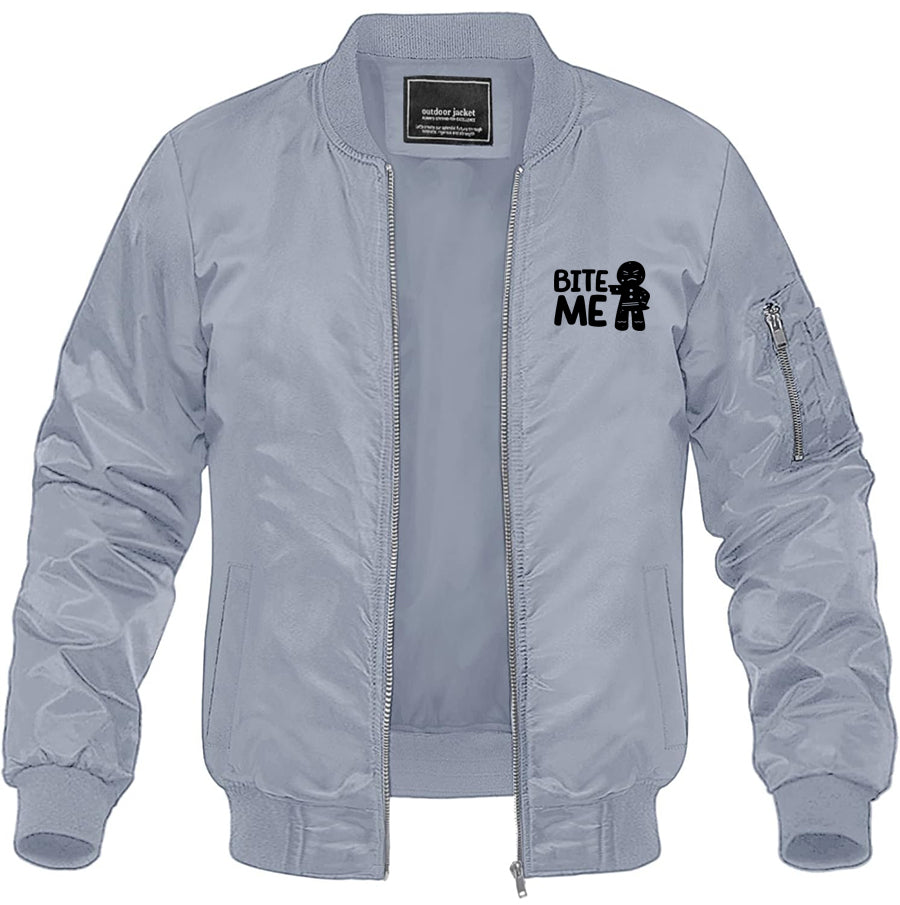 Men's Gingerbread Man Lightweight Bomber Jacket Windbreaker Softshell Varsity Jacket Coat