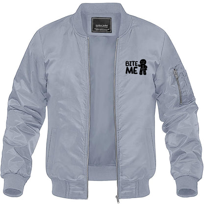 Men's Gingerbread Man Lightweight Bomber Jacket Windbreaker Softshell Varsity Jacket Coat