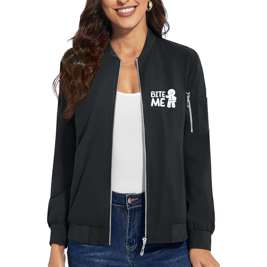 Women's Gingerbread Man Premium Bomber Jacket Outerwear