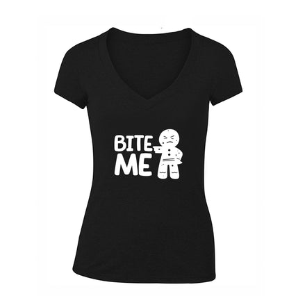 Women's Gingerbread Man V Neck T-Shirt