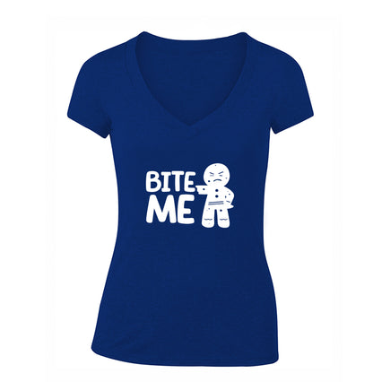 Women's Gingerbread Man V Neck T-Shirt
