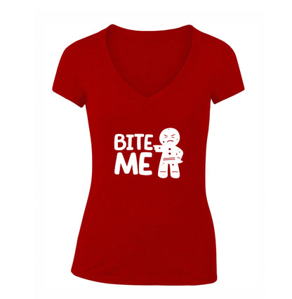 Women's Gingerbread Man V Neck T-Shirt