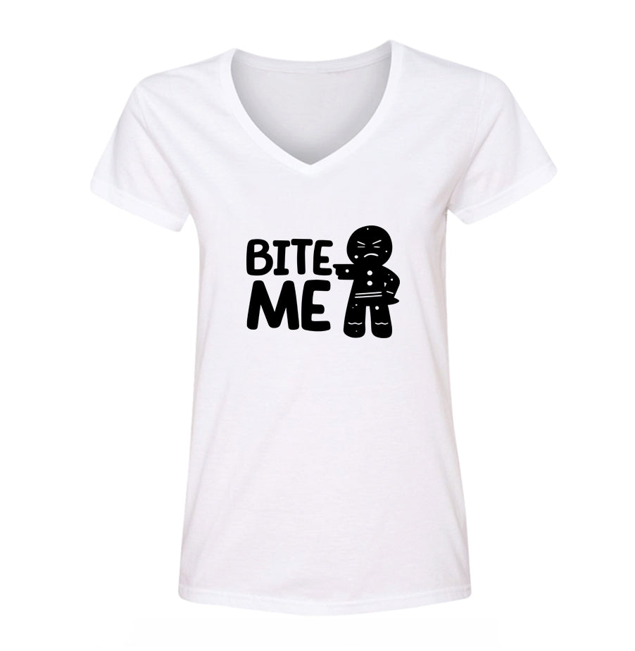 Women's Gingerbread Man V Neck T-Shirt