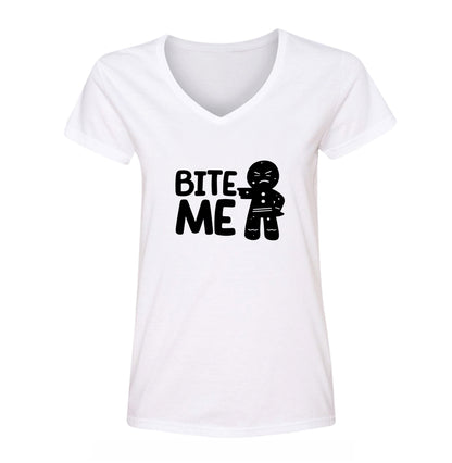 Women's Gingerbread Man V Neck T-Shirt