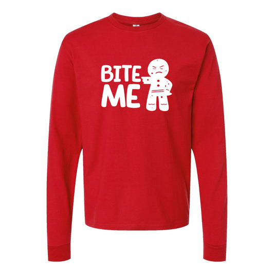 Youth Kids Gingerbread Man Long Sleeve T-Shirt
