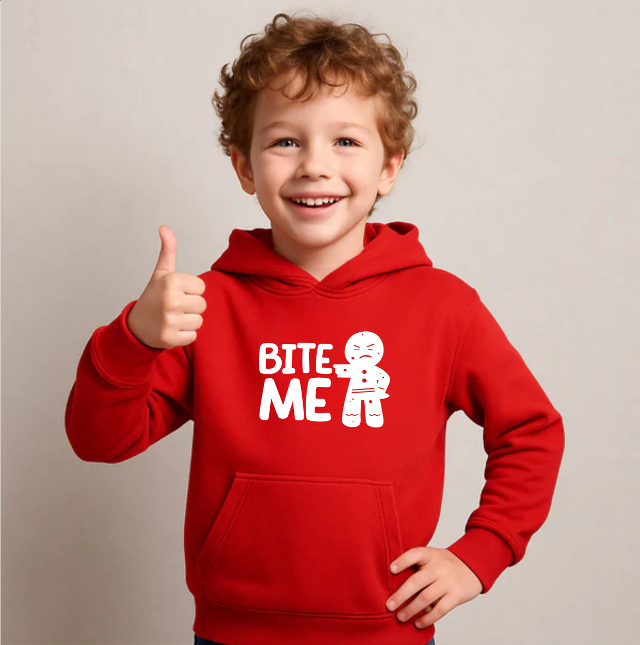Youth Kids Gingerbread Man Pullover Hoodie