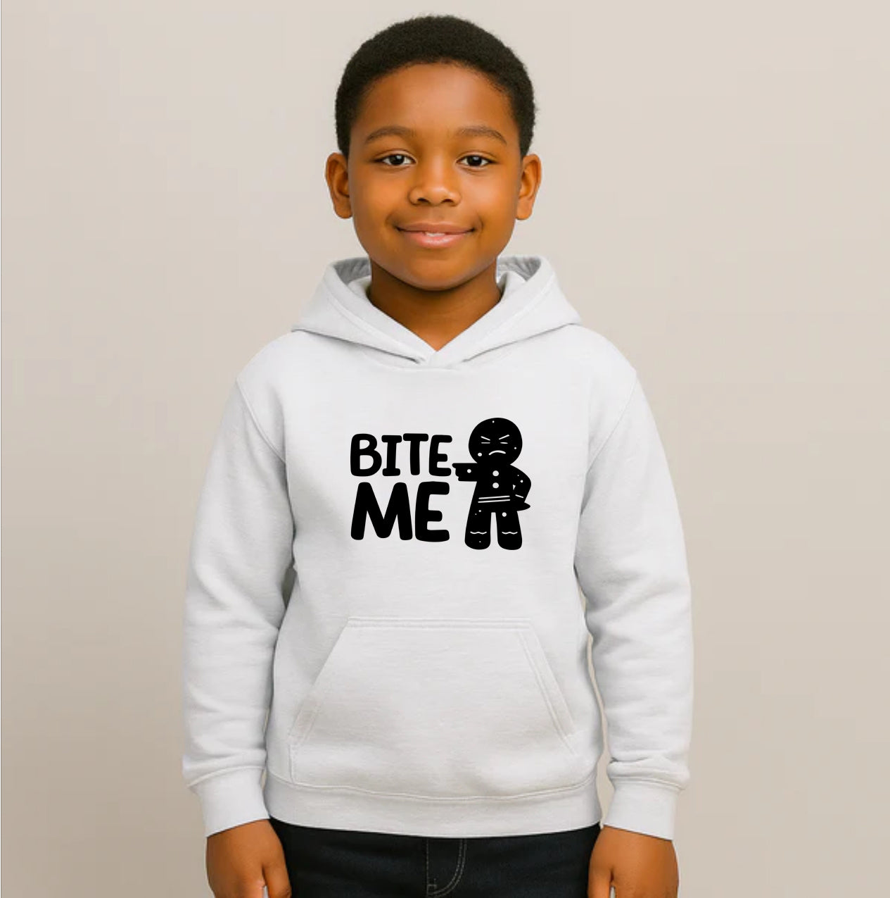 Youth Kids Gingerbread Man Pullover Hoodie