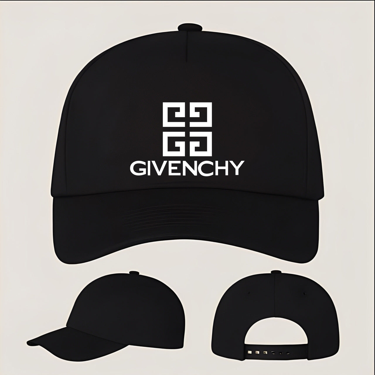 Givenchy Five Panel Twill Snapback Cap