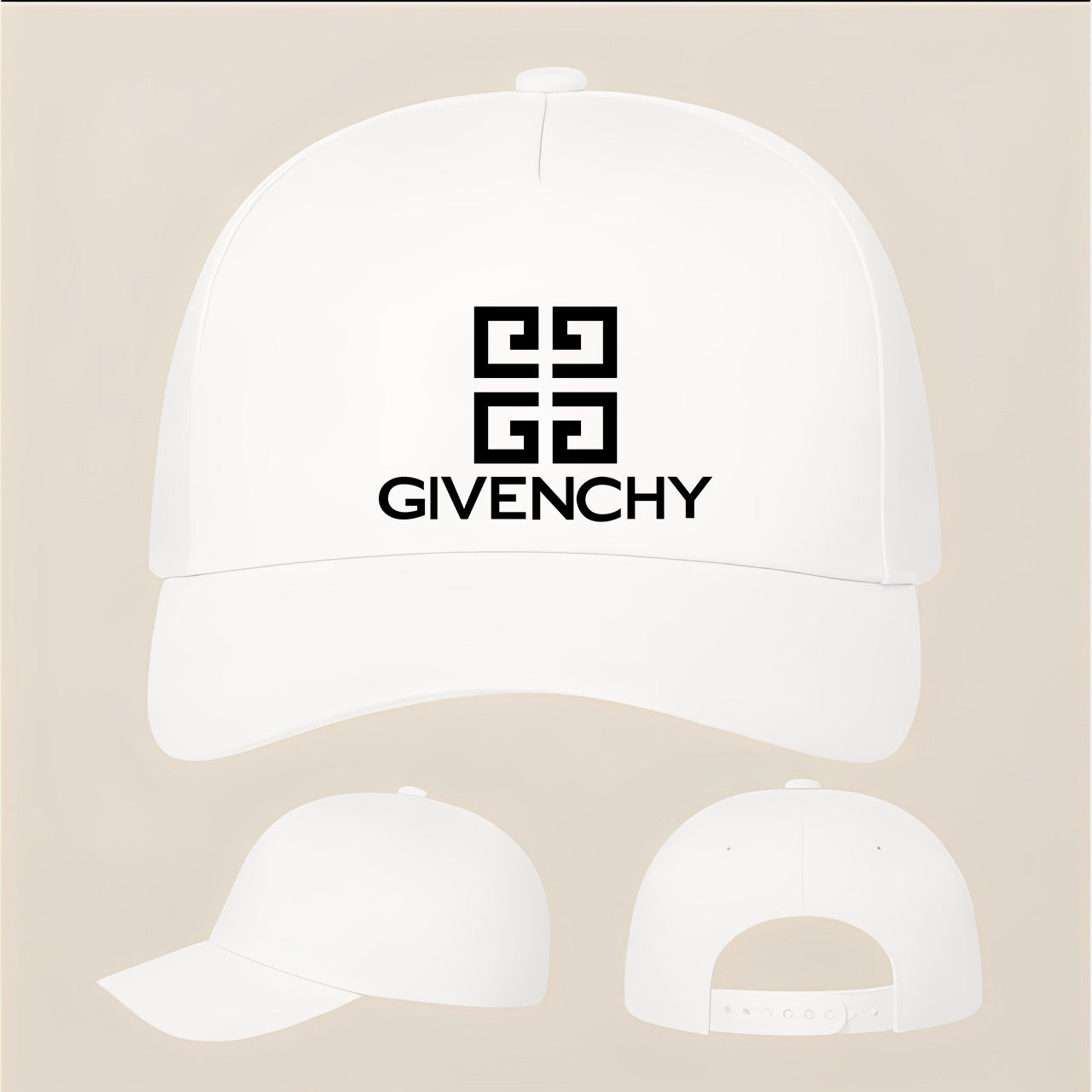 Givenchy Five Panel Twill Snapback Cap