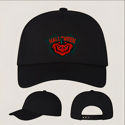 Halloween Pumpkin Five Panel Twill Snapback Cap