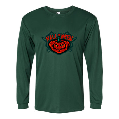 Men's Halloween Pumpkin C2 Sport - Performance Long Sleeve T-Shirt - 5104