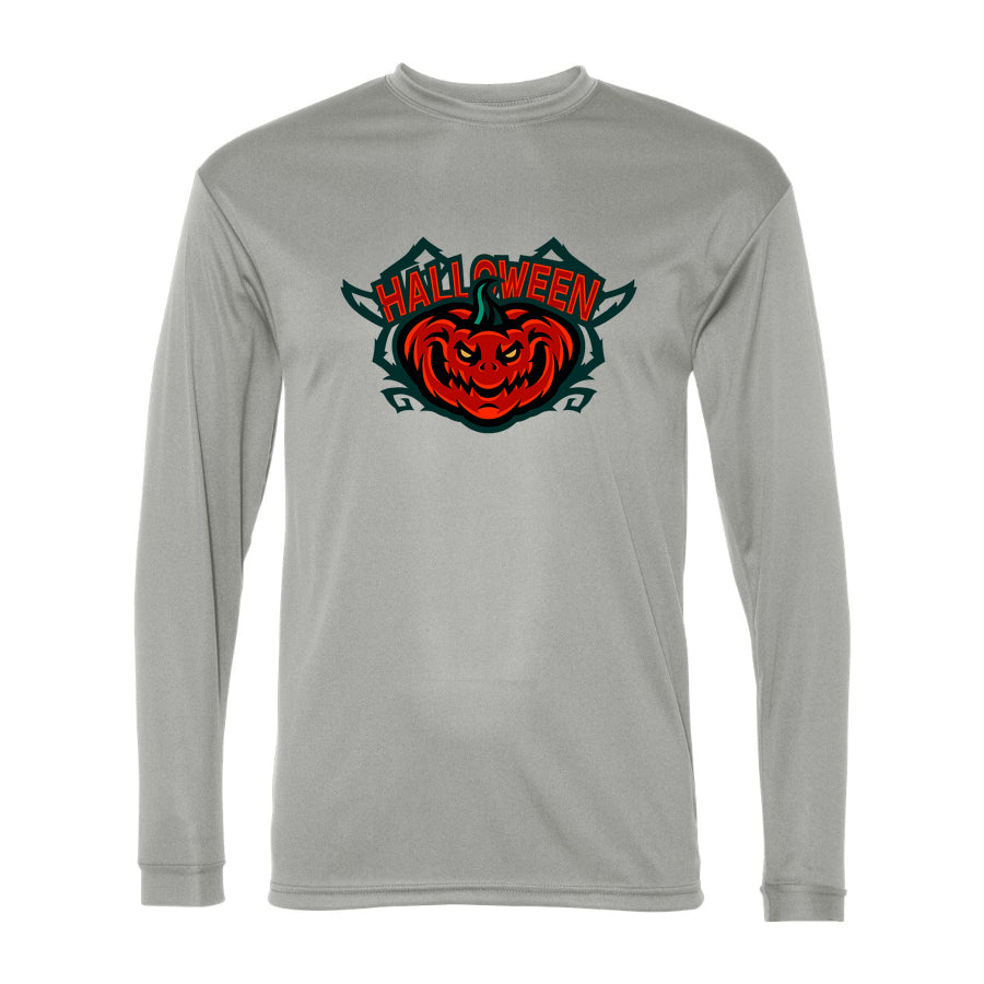 Men's Halloween Pumpkin C2 Sport - Performance Long Sleeve T-Shirt - 5104
