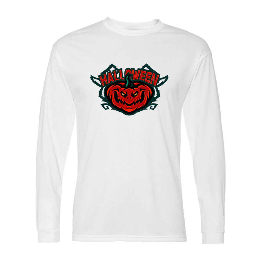 Men's Halloween Pumpkin C2 Sport - Performance Long Sleeve T-Shirt - 5104