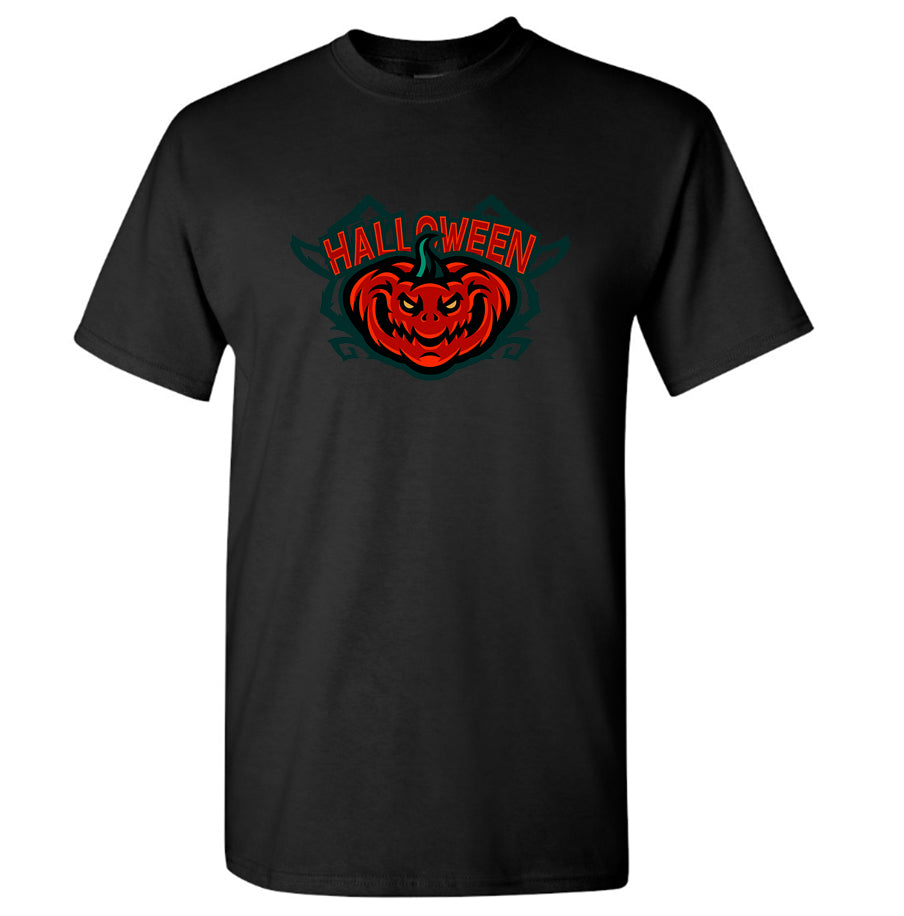 Men's Halloween Pumpkin Cotton T-Shirt