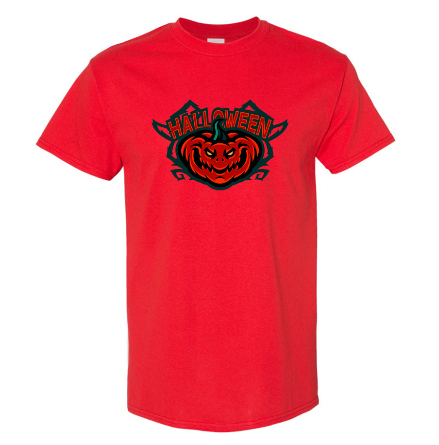 Men's Halloween Pumpkin Cotton T-Shirt