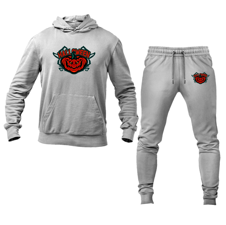 Men's Halloween Pumpkin Hoodie Joggers Set