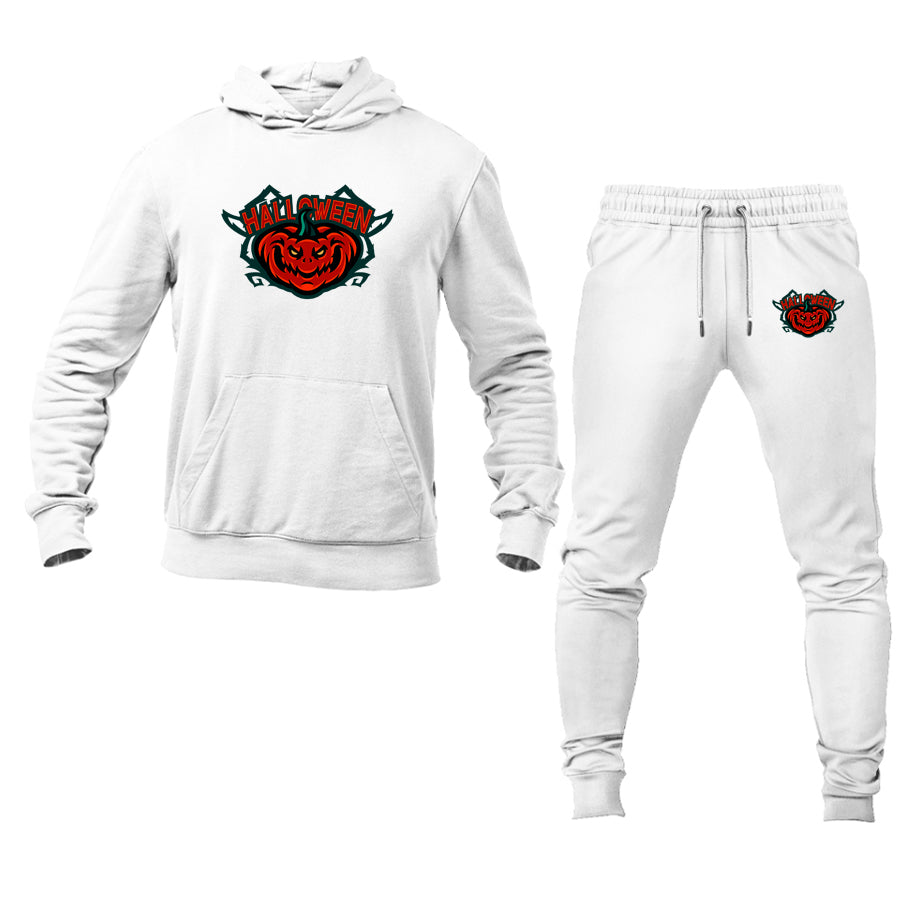 Men's Halloween Pumpkin Hoodie Joggers Set