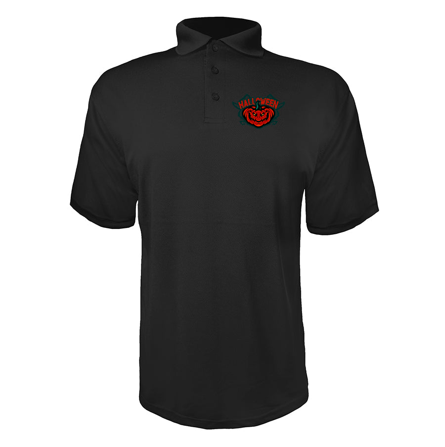 Men's Halloween Pumpkin Polyester Polo