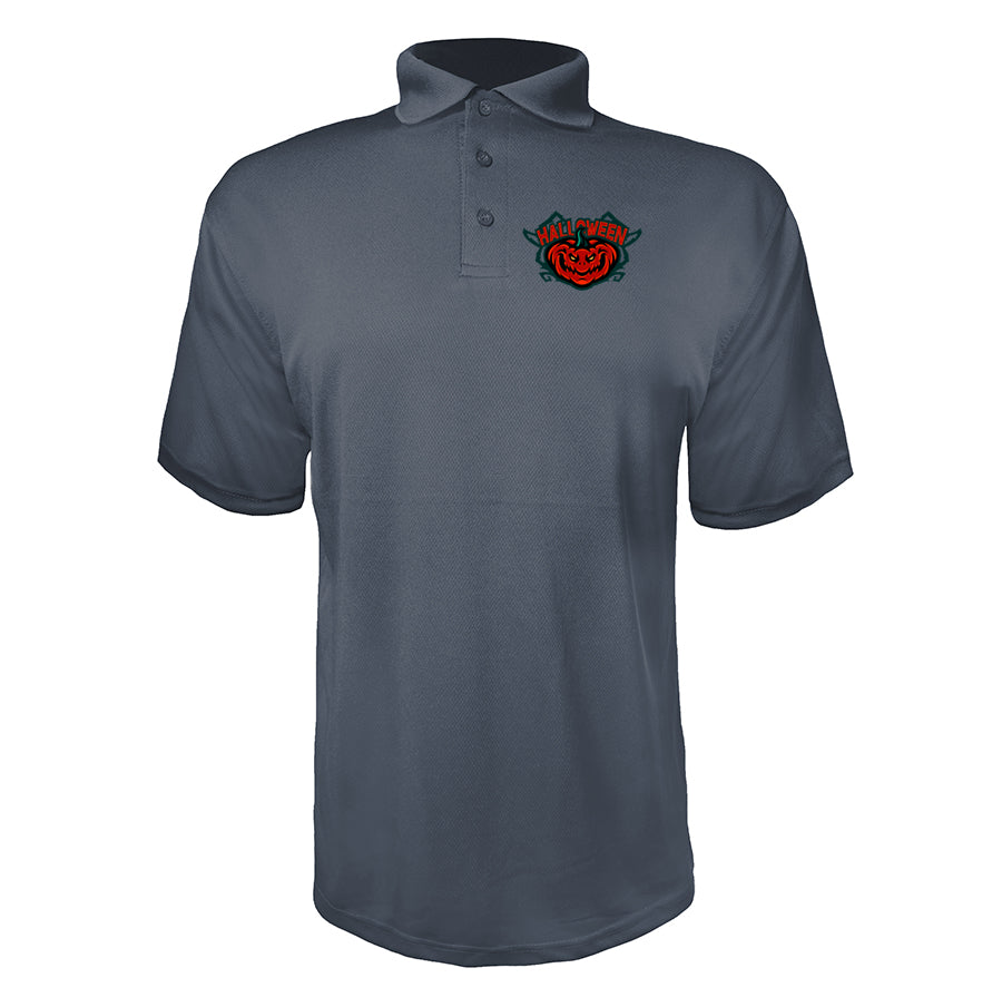 Men's Halloween Pumpkin Polyester Polo