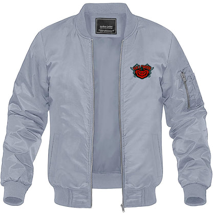 Men's Halloween Pumpkin Lightweight Bomber Jacket Windbreaker Softshell Varsity Jacket Coat