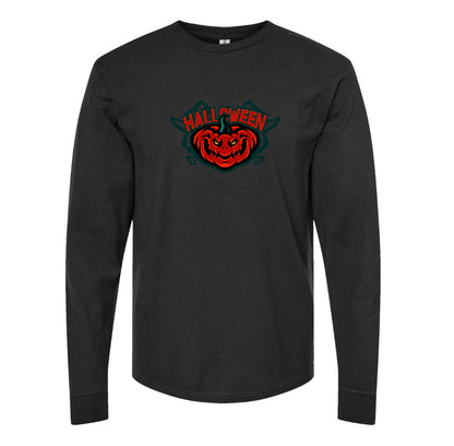 Men's Halloween Pumpkin Long Sleeve T-Shirt