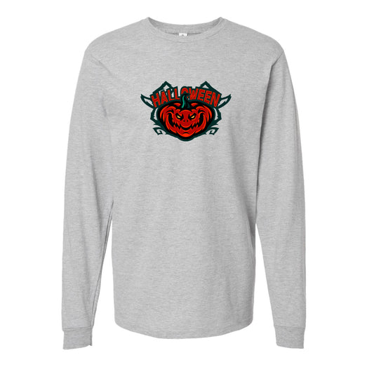 Men's Halloween Pumpkin Long Sleeve T-Shirt