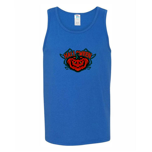 Men's Halloween Pumpkin Tank Top