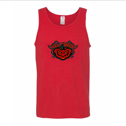 Men's Halloween Pumpkin Tank Top