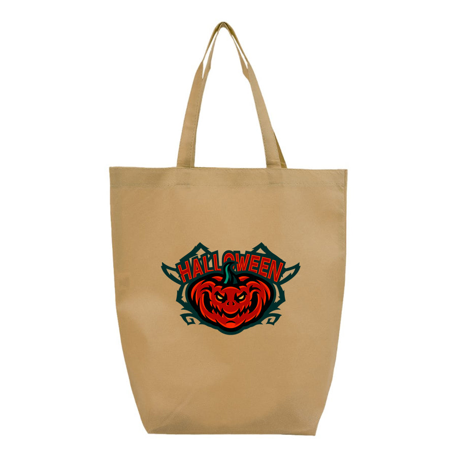 Halloween Pumpkin Q-Tees - Non-Woven Gusset Bottom Tote - Q1251