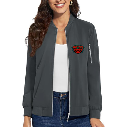 Women's Halloween Pumpkin Premium Bomber Jacket Outerwear