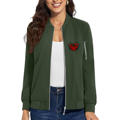 Women's Halloween Pumpkin Premium Bomber Jacket Outerwear