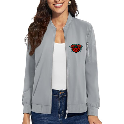 Women's Halloween Pumpkin Premium Bomber Jacket Outerwear