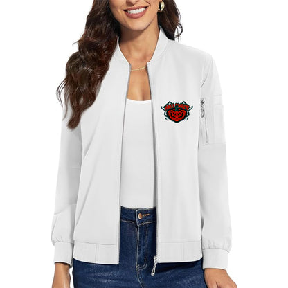 Women's Halloween Pumpkin Premium Bomber Jacket Outerwear