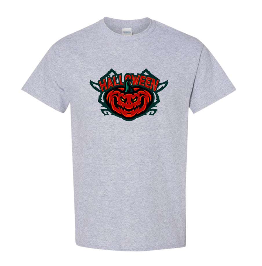 Youth Kids Halloween Pumpkin Cotton T-Shirt
