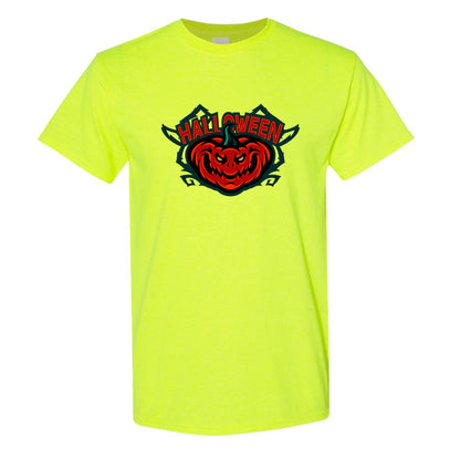Youth Kids Halloween Pumpkin Cotton T-Shirt