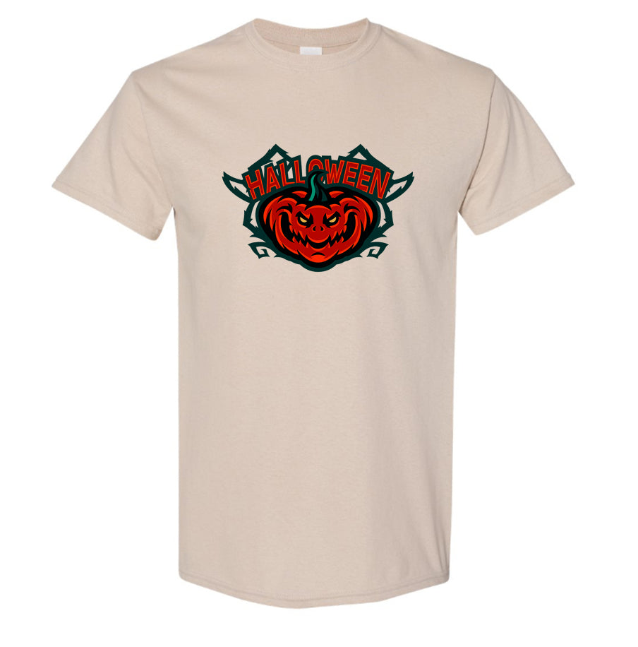 Youth Kids Halloween Pumpkin Cotton T-Shirt