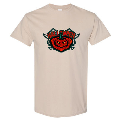Youth Kids Halloween Pumpkin Cotton T-Shirt