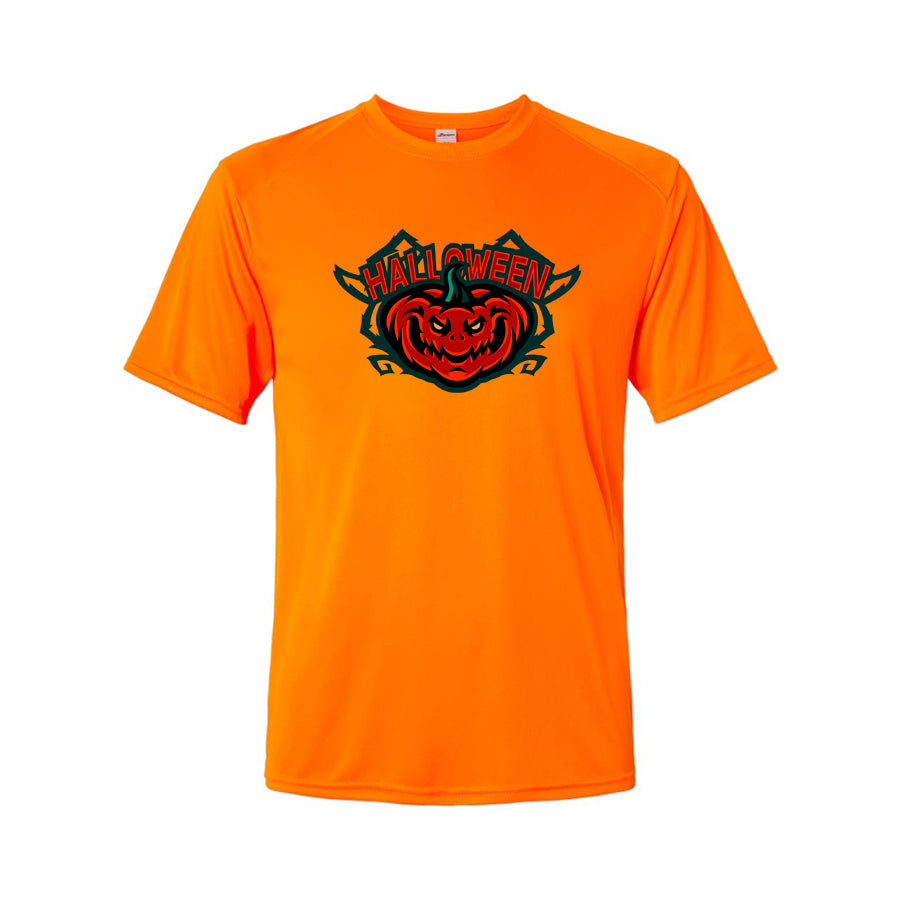 Youth Kids Halloween Pumpkin Polyester T-Shirt