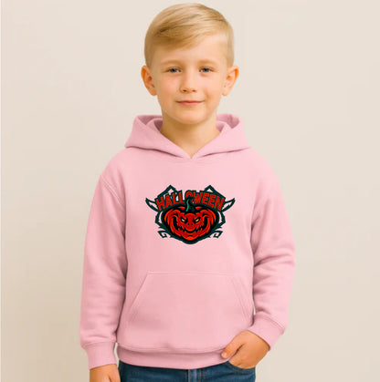 Youth Kids Halloween Pumpkin Pullover Hoodie