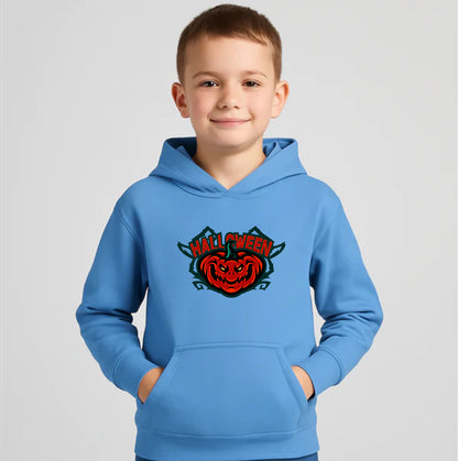 Youth Kids Halloween Pumpkin Pullover Hoodie