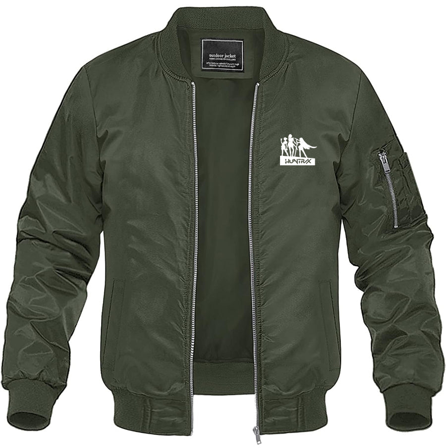 Men's Huntrix Lightweight Bomber Jacket Windbreaker Softshell Varsity Jacket Coat