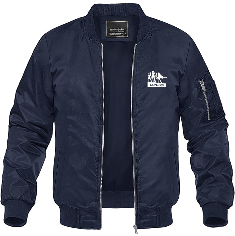 Men's Huntrix Lightweight Bomber Jacket Windbreaker Softshell Varsity Jacket Coat