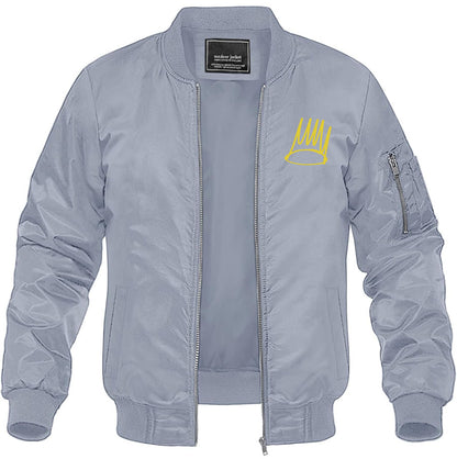 Men's J. Cole Crown Lightweight Bomber Jacket Windbreaker Softshell Varsity Jacket Coat