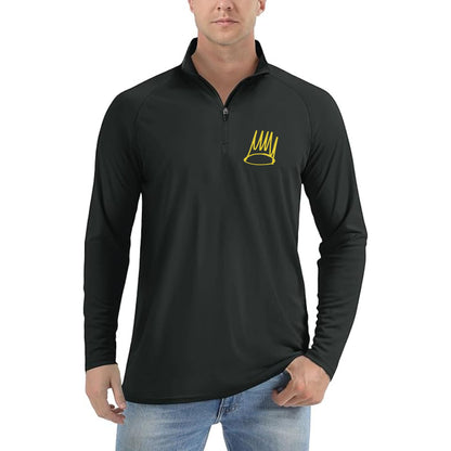 Men's J. Cole Crown Lightweight Quarter-Zip Athletic Shirt – Long Sleeve Polyester Wear