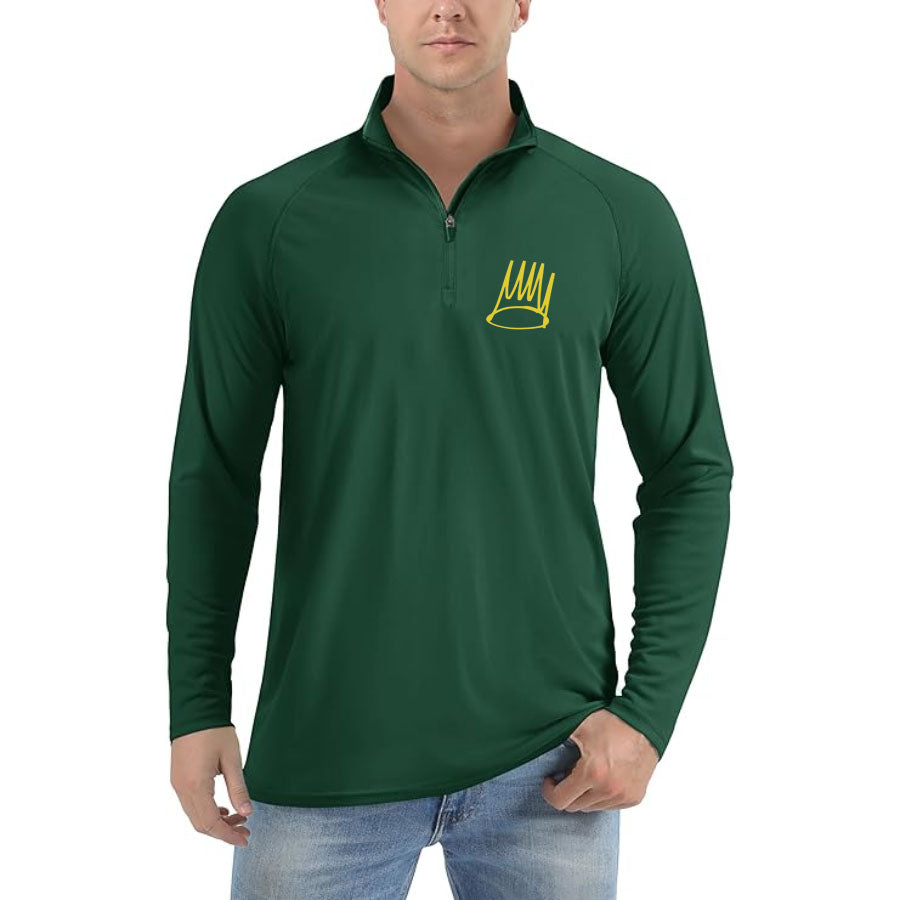 Men's J. Cole Crown Lightweight Quarter-Zip Athletic Shirt – Long Sleeve Polyester Wear