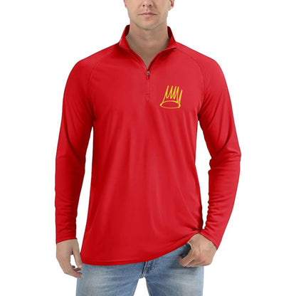 Men's J. Cole Crown Lightweight Quarter-Zip Athletic Shirt – Long Sleeve Polyester Wear
