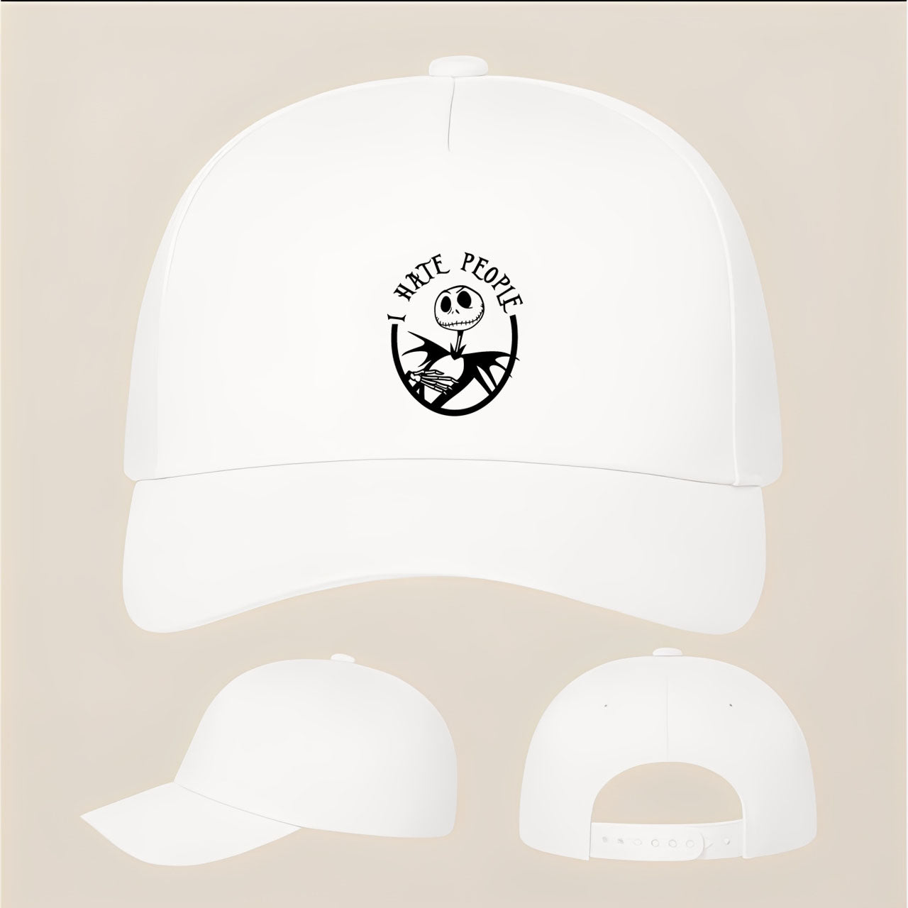 Jack Skellington Five Panel Twill Snapback Cap