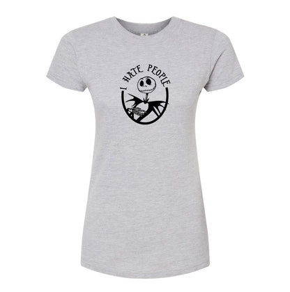 Women's Jack Skellington Round Neck T-Shirt